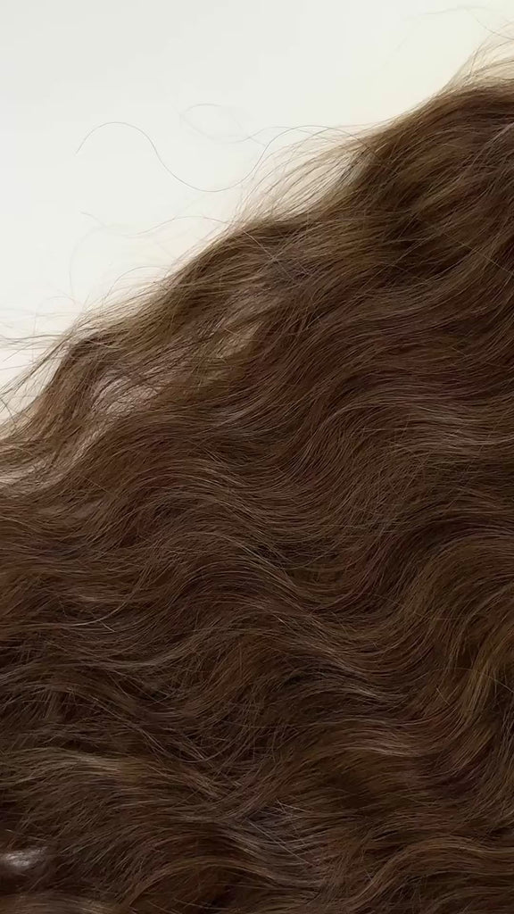Shade No. 10 natural wavy K-tip hair extensions by Maven & Mane, view 2