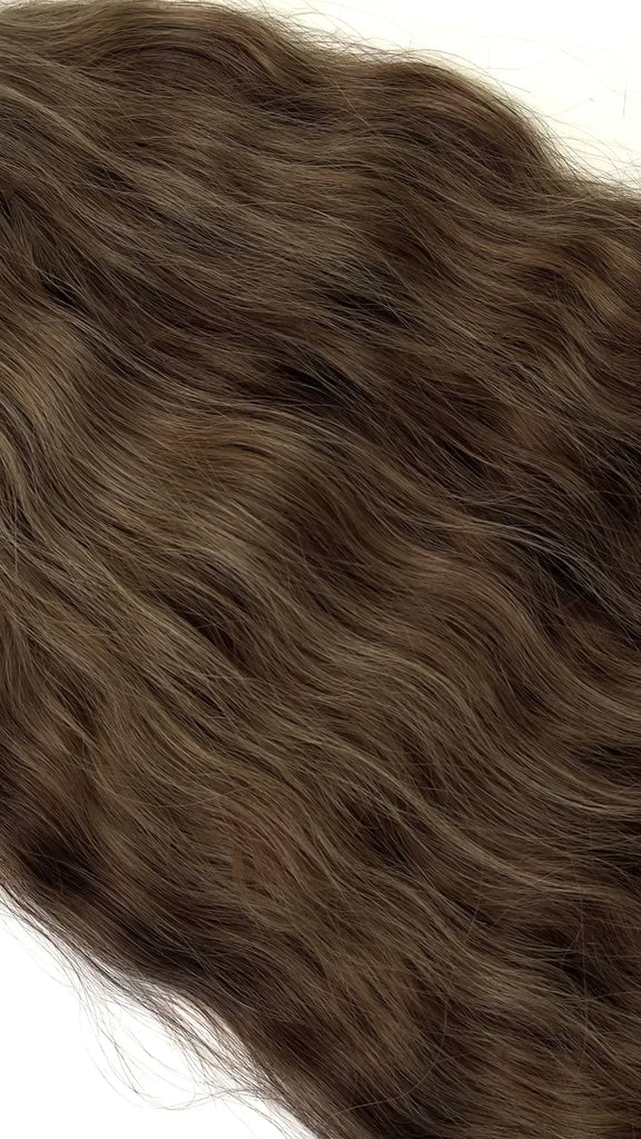 Shade No. 2 natural wavy K-tip hair extensions by Maven & Mane, view 2